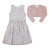 Conjunto Vestido Chiffon Estampado e Bolero Pelo Foil Brilhoso Festa Paraiso na internet