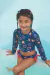Imagem do Conjunto Praia Feminino Com Blusa Cropped Manga Longa e Calcinha Le Bhua