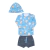 Imagem do Kit Verão Masculino 3 Peças Em Malha Com Proteção UV Estampado Le Bhua
