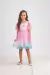 Vestido Kids Verão Em Tule Estampado e Tricoline Paraiso - comprar online