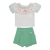 Conjunto Kids Verão Feminino Com Blusa e Shorts Saia Paraiso - Loja Amo Paraiso