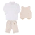 Conjunto Verão Masculino Com Colete, Shorts e Camisa Paraiso na internet