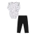 Conjunto Baby Longo de Body em Malha Estampada com Babadinho e Calça Canelada com Laço Letut LT17361 na internet