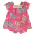 Macacão Curto Verão Feminino Com Vestido Falso Estampado E Mangas Bufantes Le Bhua na internet