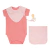 Kit 3 Peças Body, Babador e Toalha de Ombro Malha Ribana Dolly Letut - comprar online