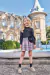 Conjunto Blusa Detalhe Guipir e Saia Shorts Estampada com Bolsa Plush Paraiso