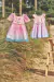 Vestido Kids Verão Em Tule Estampado e Tricoline Paraiso