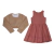 Vestido Tecido Maquinetado e Bolero Pelo Quentinho Bordado Festa Paraiso - comprar online