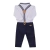 Conjunto Baby Longo Plush Body e Calça Malha Mesclada com Suspensório Paraiso na internet