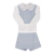 Conjunto Blusa Plush com Gola Trabalhada, Colete e Shorts Saia Knitting Texturizado Paraiso 17996 - comprar online