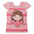 Blusa Meia Manga Avulsa Em Malha Trabalhada Frente Estampada Le Bhua na internet