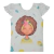 Blusa Meia Manga Avulsa Em Malha Trabalhada Frente Estampada Le Bhua - loja online