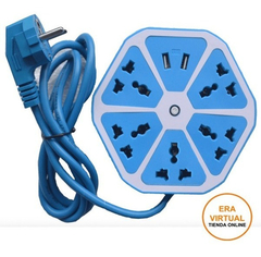 Zapatilla Prolongador Universal 4 Tomas 220v Y 2 Usb - comprar online