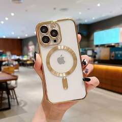 iPhone 13 Pro Max | Funda Magsafe Metalizada Cubre Camara - comprar online