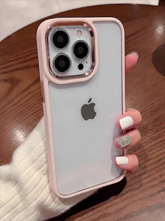 iPhone 14 Pro Max | Funda Transparente Con Bordes De Color en internet