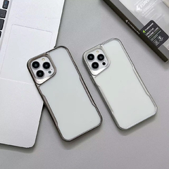 iPhone 12/12 Pro | Funda Transparente Con Bordes Metalizados