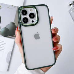 iPhone 13 Pro | Funda Transparente Con Bordes De Color en internet
