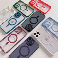 iPhone 13 / Pro / Pro Max | Funda Magsafe Cubre Camara Bordes de colores