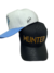 Boné Mew Branco de Camurça com aba azul (Estampa Mew) - comprar online