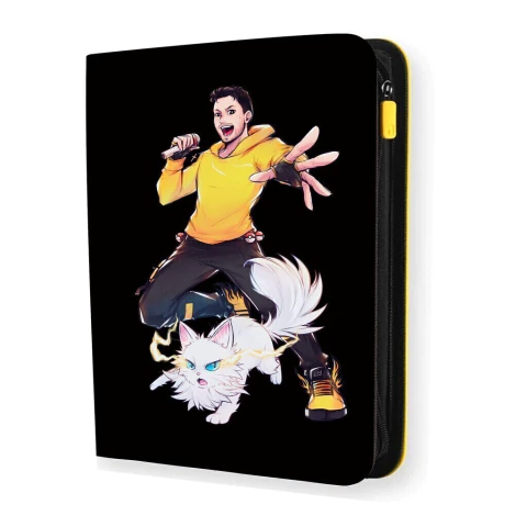 Pasta Capitão Hunter c/ Zíper e 20 folhas pretas 18 bolsos p/ 360 cartas