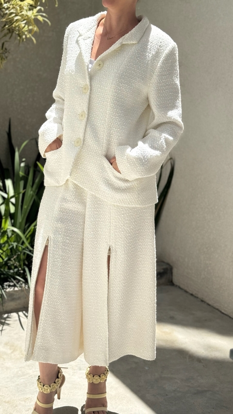 CHANEL Conjunto Tweed Branco - comprar online
