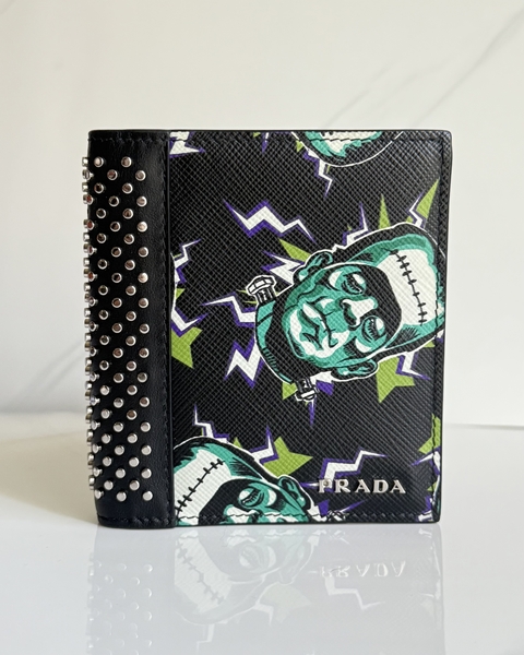PRADA Carteira Frankenstein Saffiano Studded - comprar online