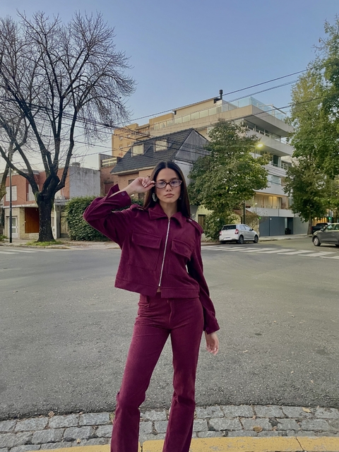 Campera de corderoy con bolsillos cargo - comprar online