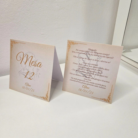 Número para mesa personalizado