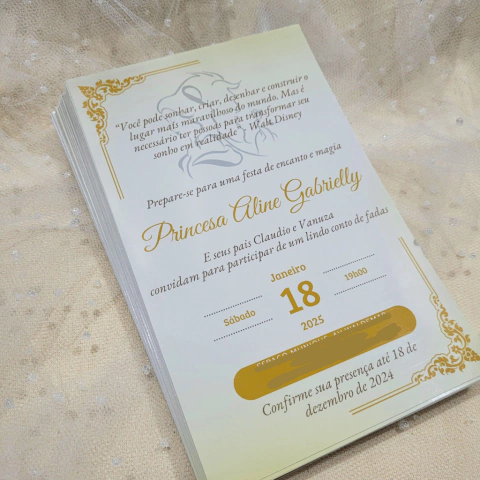 Convite personalizado simples 10x15cm fotográfico