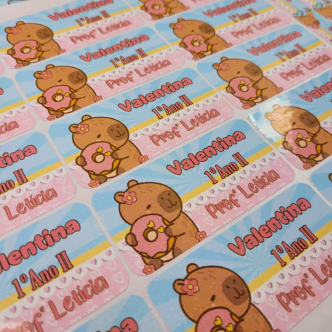 Etiqueta escolar personalizada