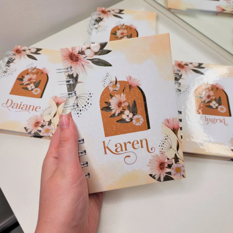 Caderneta A6 personalizada