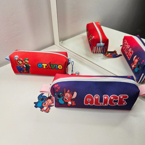 Estojo escolar personalizado estampado