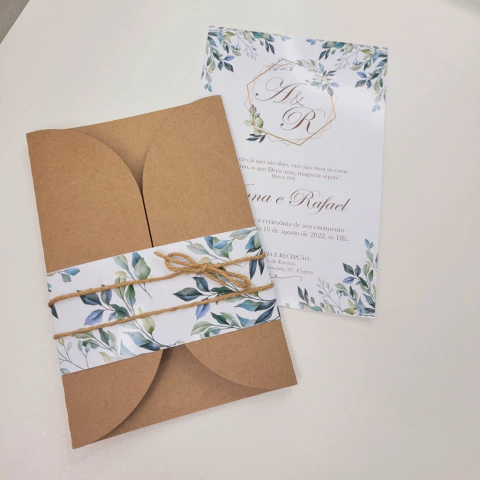 Convite personalizado Harmonia kraft
