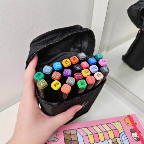 Kit de canetinhas touch 2 pontas - 24 cores