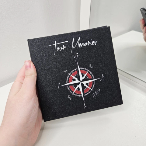 Scrapbook memórias - 15x15cm com folhas pretas