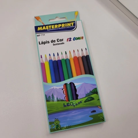 Caixa lápis de cor Masterprint 12 cores