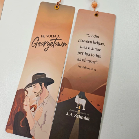 Marca páginas duplex personalizado com tassel