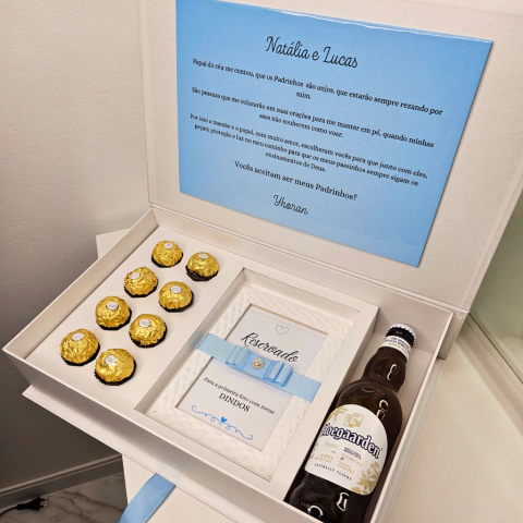 Caixa padrinhos big - personalizada