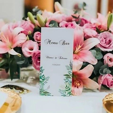 Menu de mesa personalizado