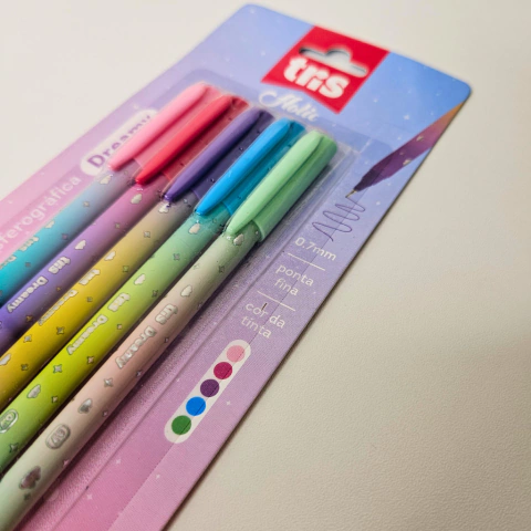 Caneta Esferográfica Holic Dreamy – 0.7mm – Cartela C/5 un – Tris