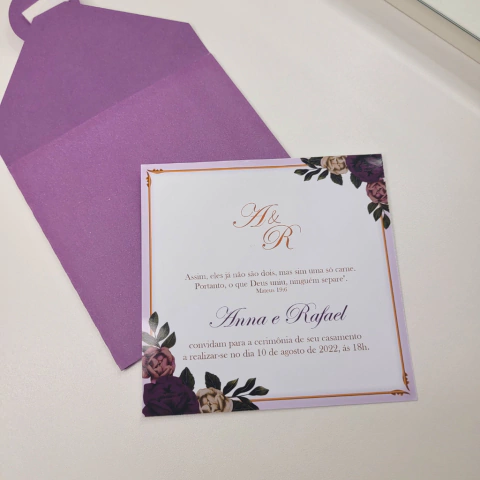 Convite personalizado Orquídea