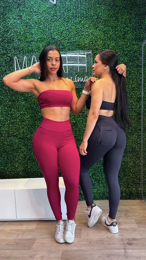 0010426 - Conjunto legging Savana - top faixa, cós alto, bolsos, empina bumbum) | Tecido: meryl de poliamida (toque de algodão, gelado e macio) - comprar online