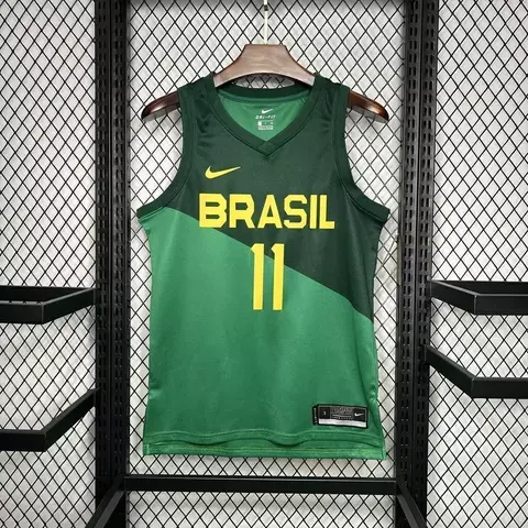 Regata Nike Brasil 2024/25 Gui Santos 11 Masculina - Verde