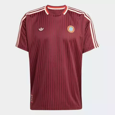 Camisa Bayern Terrace Icons Adidas Masculina - Vermelho Escuro