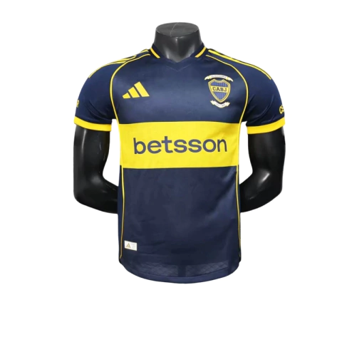 Camisa Boca Juniors Home I 25/26 Adidas Jogador Masculina - Azul e amarela - Com patrocínios