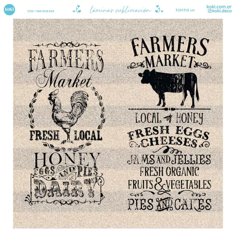 Lámina para Sublimación Granja