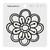 Sello Bajo Relieve - Mandala Flor 8x8cm Bajo Relieve