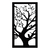 Cuadro Decorativo Arbol Triptico Pajaro FibroPlus Negro - El Rey del Fibrofácil