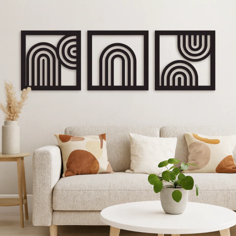 Cuadros Decorativo Moderno Arcoiris FibroPlus Negro - comprar online