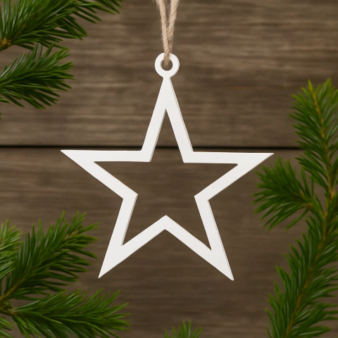 Estrella de Navidad Colgante en Fibrofacil Elegí tu medida - comprar online